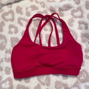 Lululemon Sports Bra Pink Cross Back Women’s 2